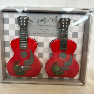 NIB Dolly Parton Small Town Guitar Salt & Pepper Set